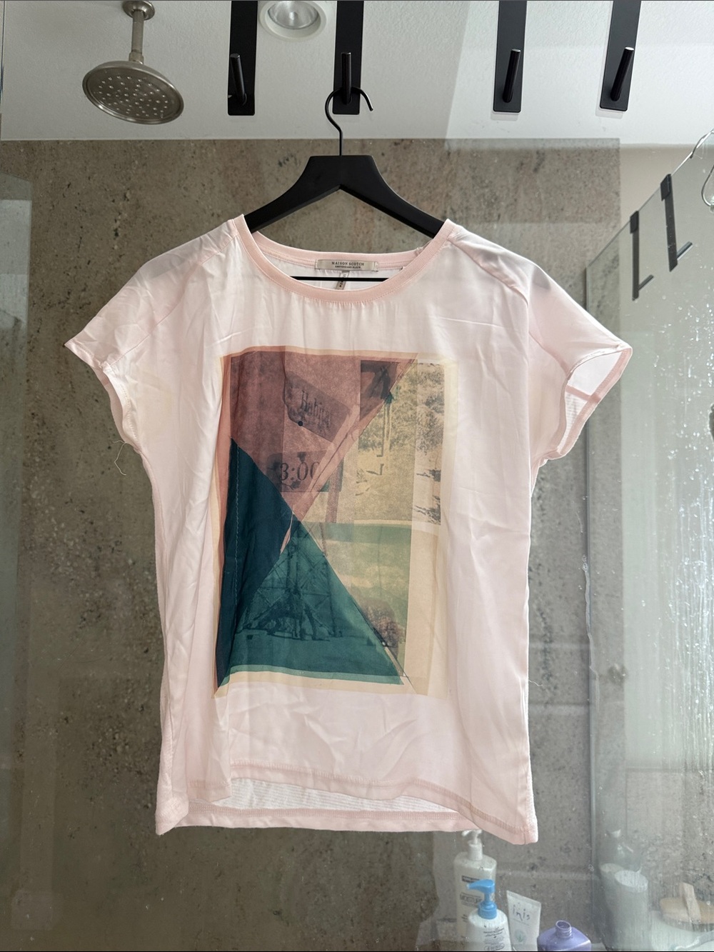 Madison Scotch Women's Light Pink Graphic Short-Sleeve Tee